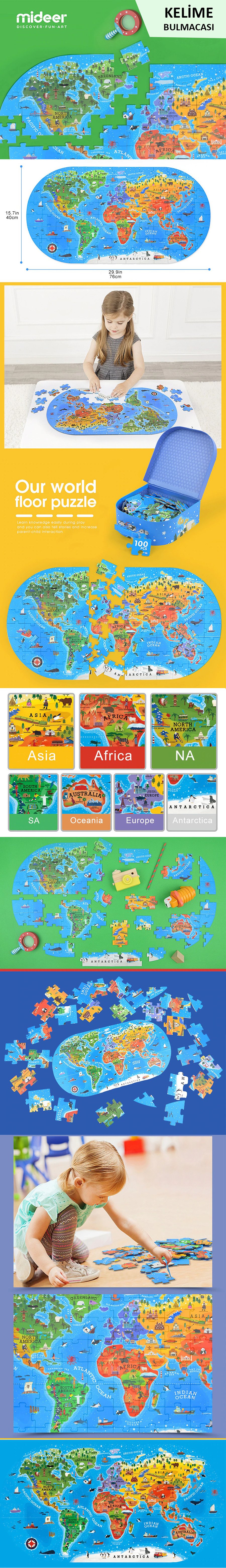 Our World Floor Puzzle-Dünya Haritası Zemin Bulmaca